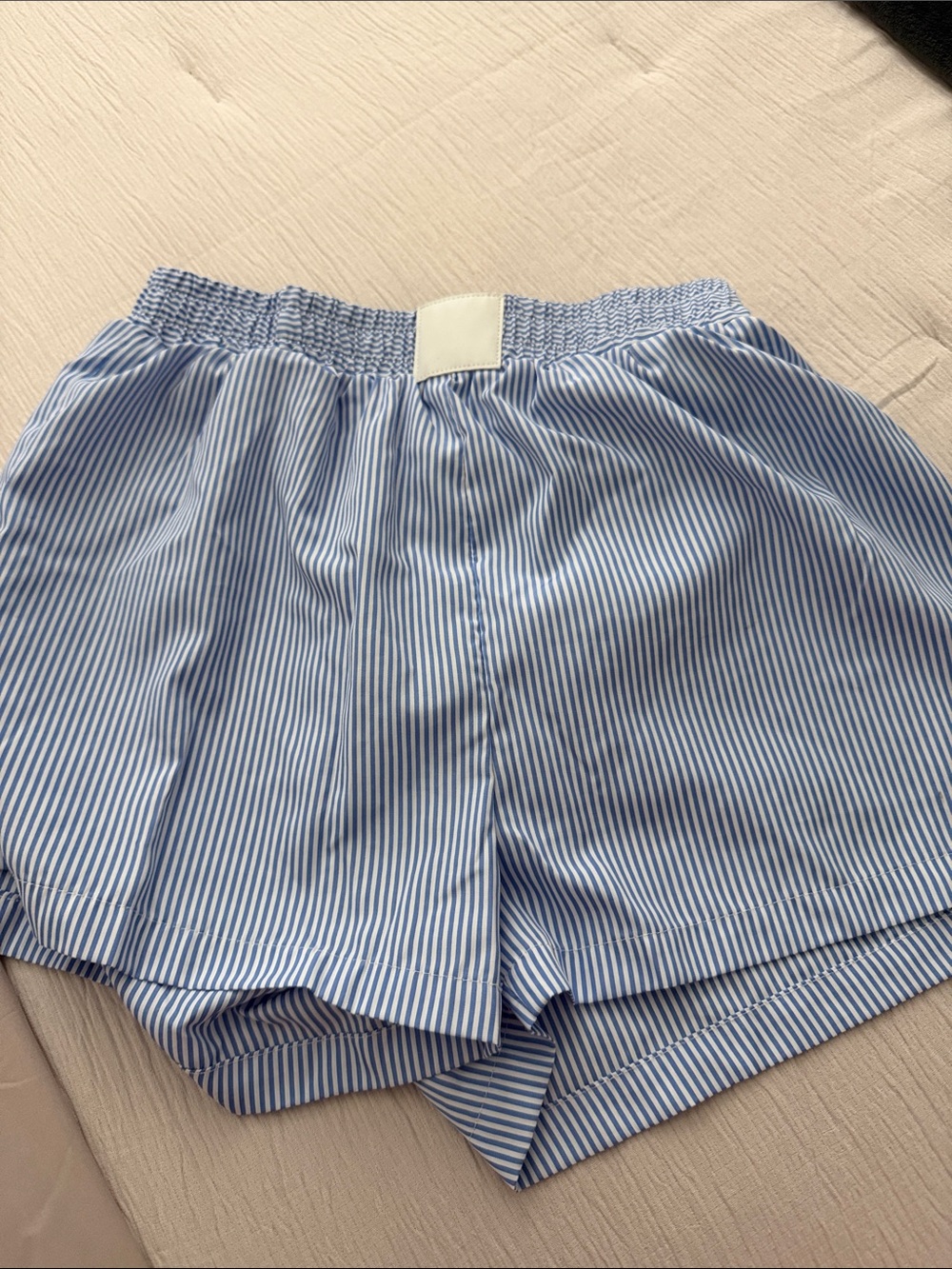 SHEIN Light Blue & White Striped Women’s Shorts